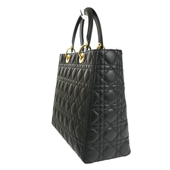 Authenticity Guarantee CHRISTIAN DIOR Lady Cannage Hand Tote Bag - Picture 12 of 16